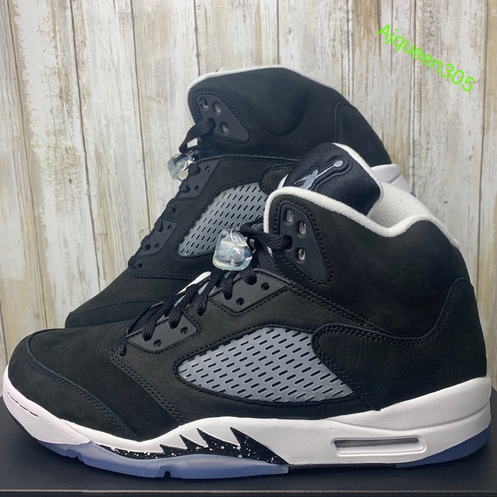 Air Jordan 5 Retro Moonlight Oreo Men’s Black Light Blue White
